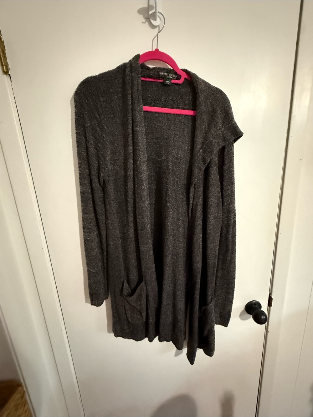 Barefoot Dreams Charcoal Open-Front Women's Cardigan